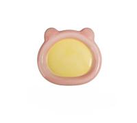 Pet Cat Bowl Cute Cartoon Pet Drinking Water Feeding Bowl Ceramics Cat Food Dog Food Utensils Pet Supplies Accessories(Pink Bear,S 15cm*15cm)