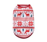 Pet Cat Clothes Christmas Costume For Cats Dogs Cute Elk Print Kitten Vest Puppy Shirt Pullover French Bulldog Chihuahua Outfits