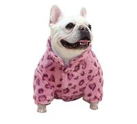 Pet Cat Clothes Coat Heart Leopard Print Cold Season Thick Puppy Soft Hiking Boy(XL)