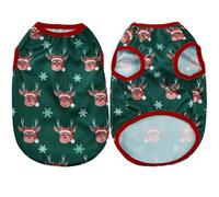 Pet Cat Clothes Funny Party Dressed Up Christmas Kitten Print Costumes Vest for Small Medium Cats Dogs Bulldog Teddy Outfits