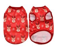 Pet Cat Clothes Funny Party Dressed Up Christmas Kitten Print Costumes Vest for Small Medium Cats Dogs Bulldog Teddy