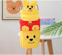 Pet Cat Dog Clothes Spring/Summer Thin Cartoon Bear Tank Top Hat Set Wholesale (Cartoon Flower Bud Vest - red and Yellow Bear, X-Large)