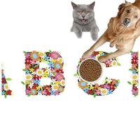 Pet Cat Dog Food Mat for Water Bowl Placemat for Sloppy Drinkers ABCD Spring Flowers Part a Full Alphabet Set Absorbent Rubber Back Feeding Mat for Floor Indoor 20x31in