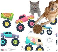 Pet Cat Dog Food Mat for Water Bowl Placemat for Sloppy Drinkers Cars Kid Trucks Big Wheel Endless Absorbent Rubber Back Feeding Mat for Floor Indoor 20x31in