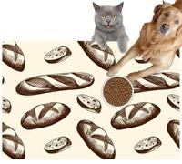 Pet Cat Dog Food Mat for Water Bowl Placemat for Sloppy Drinkers (Material_Title) Absorbent Rubber Back Dish Eating Feeding Mat for Floor Indoor