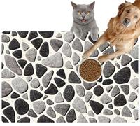 Pet Cat Dog Food Mat for Water Bowl Placemat for Sloppy Drinkers terrazzo Table Created generative Absorbent Rubber Back Feeding Mat for Floor Indoor 24x36in