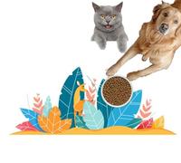 Pet Cat Dog Food Mat for Water Bowl Placemat for Sloppy Drinkers Walking Deer Among The Leaves Absorbent Rubber Back Dish Eating Feeding Mat for Floor Indoor