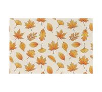 Pet Cat Dog Food Mat Non Slip Autumn Leaves Maple Leaf Fall Mat | Leakproof Quick-Dry Pet Feeding Mat Cat Food Mat for Food & Water Pet Bowl Mat for Dogs & Cats, Kitchen, Home or RV Use