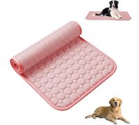 Pet Cat Dog Ice Silk Cooling Mat, Cooling Blanket Ice Mat for Dogs Cats, Medium Reusable Home Travel Essentials Mat Extra Large Easy-Fold Pet Cool Pad, Self Cooling Pad in Hot Summer Cool Pad Dogs