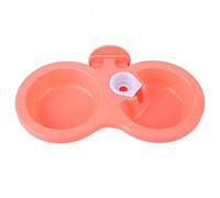 Pet Cat Dog Puppy Double Bowl Hanging Food Water Feeder For Crate Cage Small