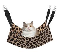Pet Cat Hammock-Double-Sided Full-Width Printed Adjustable Cat Nest, Thick Velvet Material, Suitable For Cats, Rabbits, Hamsters And Other Pets, Multifunctional Pet Hammock With Metal Hook.