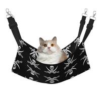 Pet Cat Hammock-Double-Sided Full-Width Printed Adjustable Cat Nest, Thick Velvet Material, Suitable For Cats, Rabbits, Hamsters And Other Pets, Multifunctional Pet Hammock With Metal Hook.