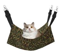 Pet Cat Hammock-Double-Sided Full-Width Printed Adjustable Cat Nest, Thick Velvet Material, Suitable For Cats, Rabbits, Hamsters And Other Pets, Multifunctional Pet Hammock With Metal Hook.