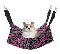 Pet Cat Hammock-Double-Sided Full-Width Printed Adjustable Cat Nest, Thick Velvet Material, Suitable For Cats, Rabbits, Hamsters And Other Pets, Multifunctional Pet Hammock With Metal Hook.