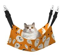 Pet Cat Hammock-Double-Sided Full-Width Printed Adjustable Cat Nest, Thick Velvet Material, Suitable For Cats, Rabbits, Hamsters And Other Pets, Multifunctional Pet Hammock With Metal Hook.