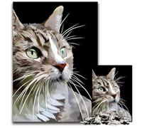 Pet Cat in Vector Style 1000Pc Adults Jigsaw Puzzle Jigsaw Puzzles for Adults Adult Game Gift Family Interactive Game Brain Challenge Gift 1000 PCS(75x50cm)