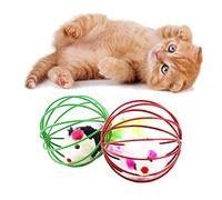 Pet Cat Interactive Toy Simulated Mouse Caged Rat Scratch Ball Kitten Gifts - Random ColorDurability