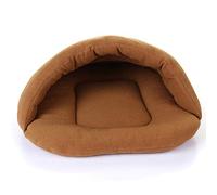 Pet Cat Puppy Sleeping Bag Warm Soft Cuddler House Nest Cuddle Cave Dog Bed Cushion Comfortable Igloo Shape Semi-Closed Non-Skid Design for Pets