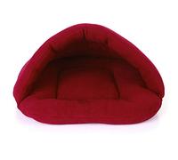 Pet Cat Puppy Sleeping Bag Warm Soft Cuddler House Nest Cuddle Cave Dog Bed Cushion Igloo Shape Semi-Closed Non-Skid Design Comfortable Cozy for Pets