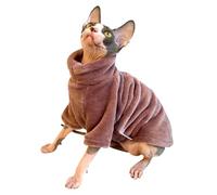 Pet Cat Sweater Home Fur Autumn and Winter Warm Solid Color Soft Arctic Velvet Skincare Suitable for Devonshire Cats Hairless