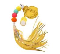 Pet Cat Toys Funny Stick Kitten Self -hi Elastic Rope Dragonfly Shape Feather Bell Teasing Stick Hanging Swing Thousands(Lingering Paper Cate)