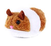 Pet Cat Toys, Plush Rat Shape Wriggle Shake Tremble Pull Cord Running Interactive Toys,Brown Useful