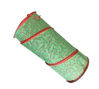 PET Cat Tunnel Foldable Cloth Green Christmas Season | Simple Design, Home inside Play, Cultivates Ability and Exercises Body, Suitable for Cats