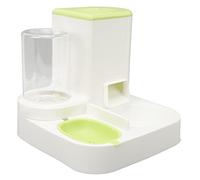 Pet Cat Waterer Food Feeder, Automatic Water Dispenser with 2.2L Food Container, Odorless Dog 1L Gravity Feeding System, Large Capacity Pet Food and Water Dispenser for Cats and Do