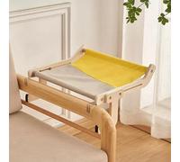 Pet Cat Window Perch,Cat Window Hammock for Indoor Cats,Easy to Adjust & Assemble Large Cat Bed Seat for Windowsill,Bedside (Yellow)