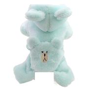 Pet Cat Winter Jacket Thickened Plus Velvet Coat Anmial Pattern Hoodie Puppy Soft Cold Weather Girl(Green,XL)