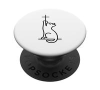 Pet Cats Love Jesus Be Happy Little Savior PopSockets Adhesive PopGrip