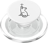 Pet Cats Love Jesus Be Happy Little Savior PopSockets PopGrip for MagSafe