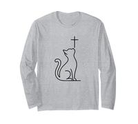 Pet Cats Love Jesus Be Happy Savior Long Sleeve T-Shirt