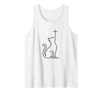Pet Cats Love Jesus Be Happy Savior Tank Top