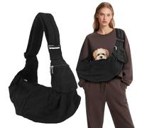 Pet Cats Swaddle Carrier Sling, Large Capacity Dogs Cuddler Harness with Adjustable Strap, Portable Puppy Wrap Bassinet Shoulder Bag Backpack for Travel Carry Outdoor