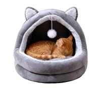Pet Cave Bed - Cat Bed with Cover, Semi-Enclosed Pet Nest, Winter Washable Covered Cozy Cats Beds for Kitten Small Puppies Bunny Indoor Bedroom Living Room Balcony Apartment Dorm Fall
