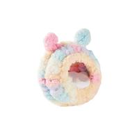 Pet Cave Bed, Comfortable Wooden Habitat, All Inclusive Design Small Animal Warm Habitat, Wide Range House Cage Nest, Adorable Hamster Hammock with Cute Ear for Hamster Bunny Sugar Glider Small Animal