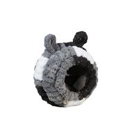 Pet Cave Bed, Comfortable Wooden Habitat, All Inclusive Design Small Animal Warm Habitat, Wide Range House Cage Nest, Adorable Hamster Hammock with Cute Ear for Hamster Bunny Sugar Glider Small Animal