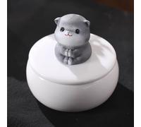 Pet Ceramic Urn, Small Ceramic Pet Ashes Funeral Burial Box, Cremation Keepsake for Animals, Cats, Dogs, Rabbits, Hamsters, Bird(Cat A)