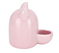 Pet Ceramics Waterer Hamster Water Feeder Automatic Leak Proof Water Dispenser for Small Pets Pink 250ml 10.5 x 11 x 7cm