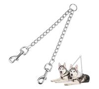 Pet Chain Stainless Steel Double-head Dog Leash Twin Lead Traction Belt For Small Middle Large Dogs Safety Training (XL)