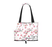 Pet-Cherry Japanese Cherry Blossom print portable bag, lightweight and breathable, suitable for taking small pets out.