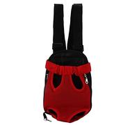 Pet Chest Backpack, Breathable Front Facing Cat Dog Carrier Backpack with Adjustable Straps, Mesh Ventilation and Legs Out Design for Hiking Travel Biking (M)