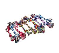 Pet Chew Rope Toy for Dogs & Cats, Linen Knot Design, Promotes Dental Health, Ideal for Teething, Interactive Play, Vibrant Colours, Tug-of-War & Fetch, Durable & Engaging Random color / S 18CM