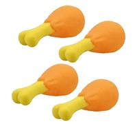 Pet Chewing Accessories - Realistic Chicken Dog Teether, 4PCS Puppy Biting Set, life like Chicken Leg Play Toys | Strong Durrable Dog Toys, Chew Training Items for Small and Mid-Size Breeds Puppies