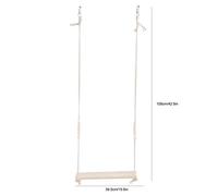 Pet Chicken Swing Large Parrot Pine Wood Chewing Toy, Stand Bar Habitat Play Exercise for Parrots and Chickens Safe Biting Rope Strong Material, 39.5x7x109cm
