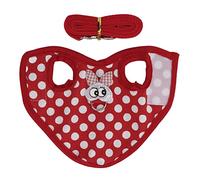 Pet Chinchilla Clothes Winter Warm Vest Soft Comfortable Adjustable Bust Design With Traction Rope For Rabbits Guinea Pigs Chinchillas Small Animals Canvas Flannel Red White Dot (M)