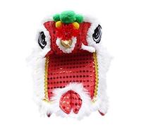 Pet Chinese New Year Tang Suit Clothes Cute Lion Dance Pet Costume Dragon Clothes with Sequins Small Medium Dog Jacket Outfit for Christmas Halloween