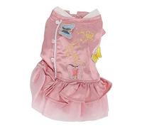 Pet Chinese Style Clothes, Dog Cheongsam Satin Suit, Soft Breathable Polyester Costume with Snap Buttons, Elegant Embroidered Skirt for Small Dogs Cats Like Teddy Chihuahua Poodle (S)