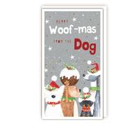 Pet Christmas Card From The Dog - Traditional Fun Festive Scene Xmas Card